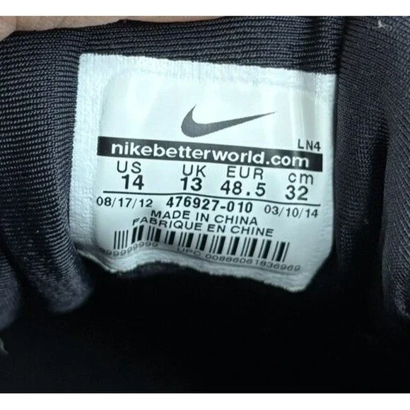 Nike Romaleos 2 Mens Size 14 Weightlifting Shoes Black White Grey 476927-010 - Picture 15 of 15